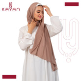 Chiffon Plain Scarf - Cafe